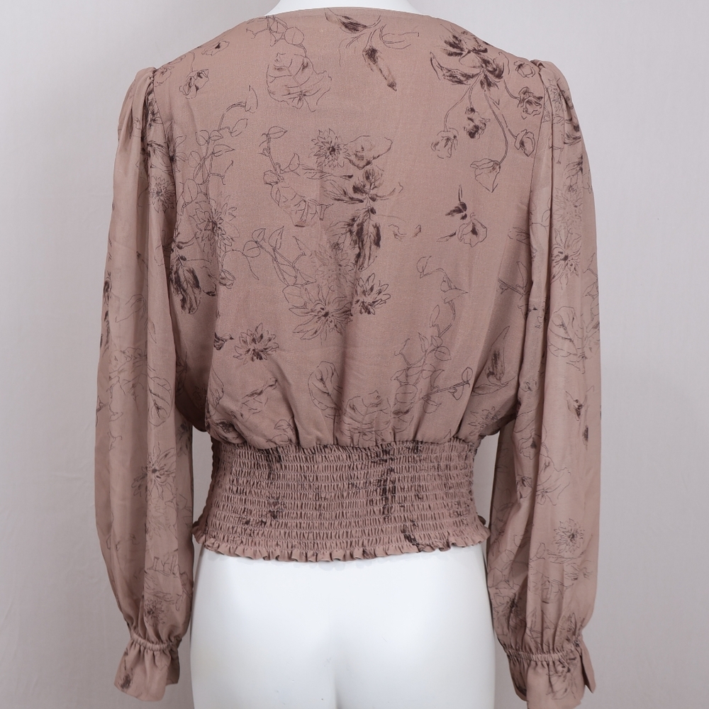 Elie Tahari Dusty Rose Floral Blouse - Picture 4 of 12